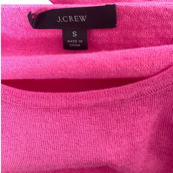 J. Crew Pink Crewneck Merino‎ Wool Sweater S - Picture 2 of 4